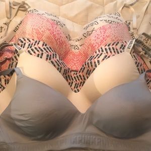 Victoria secret 36D lot t shirt bras. EUC